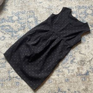 Black polka dot maternity sundress